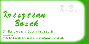 krisztian bosch business card